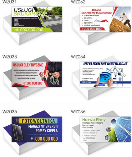 Wizytówki firmowe GOTOWY PROJEKT GRATIS 200 sztuk POGOTOWIE KRAWIECKIE na Arena.pl