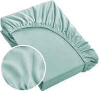 Prześcieradło satynowe 100% bawełna z gumką Eurofirany NOVA3 140X200 mięta