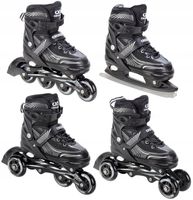Rolki Łyżwy Wrotki Regulowane 4w1 Croxer Optima Black 39-42