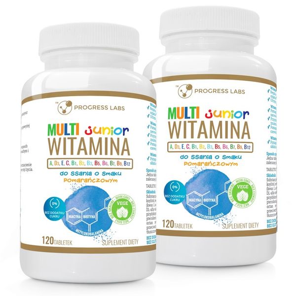 Multiwitamina JUNIOR DLA DZIECI DO SSANIA 2x120t zdjęcie 1