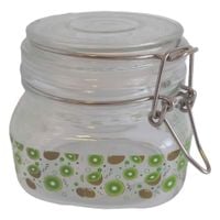 słoik szklany z klipsem wek ozdobny 500ml kiwi