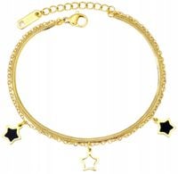 Złota 18K Pozłacana Bransoletka Stal Chirurgiczna