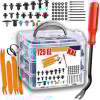 Zestaw XXL klipsów i spinek kołków do tapicerki samochodowej + ściągacz 725