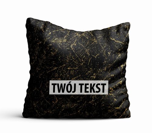 Poduszka Dekoracyjna MARMUR  z Twoim napisem M17 na Arena.pl