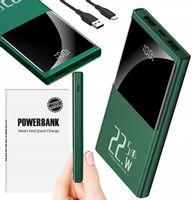MOCNY POWERBANK 10000MAH SZYBKIE ŁADOWANIE 22,5W 2X USB-A USB-C Z