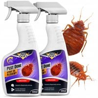 MOCNY ŚRODEK SPRAY PREPARAT NA PLUSKWY PRUSAKI 500ML 2 SZTUKI