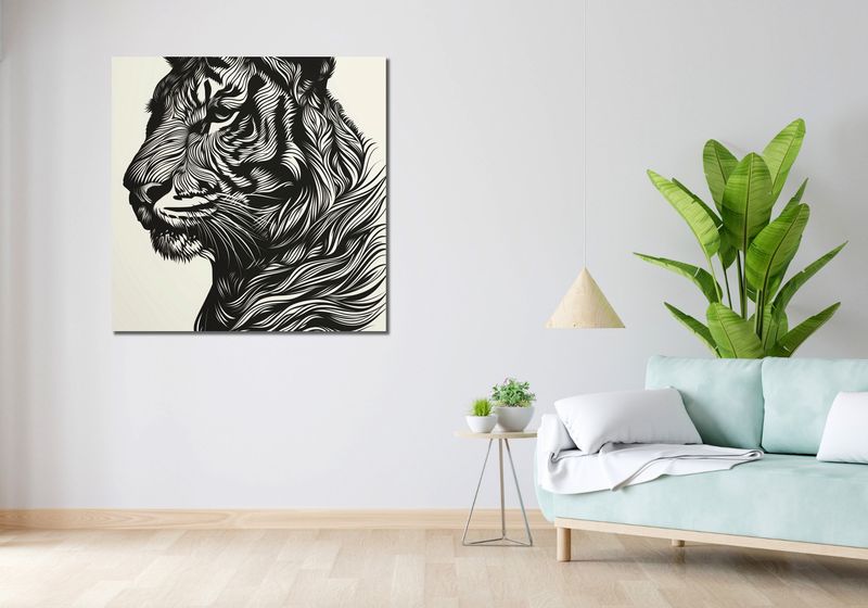 Obraz 100x100cm Tygrysi Gwizd zdjęcie 2