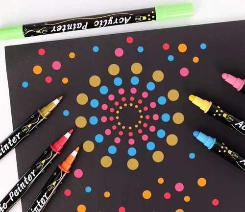 MARKERY AKRYLOWE ZESTAW 48 SZT Pisaki Flamastry Mazaki z farbą do kamieni na Arena.pl