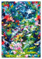 Obraz na płótnie abstrakcja malarska 70x100 cm