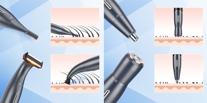 DEPILATOR DO CIAŁA NÓG TWARZY TRYMER DO NOSA BRWI BIKINI GOLARKA DAMSKA zdjęcie 8