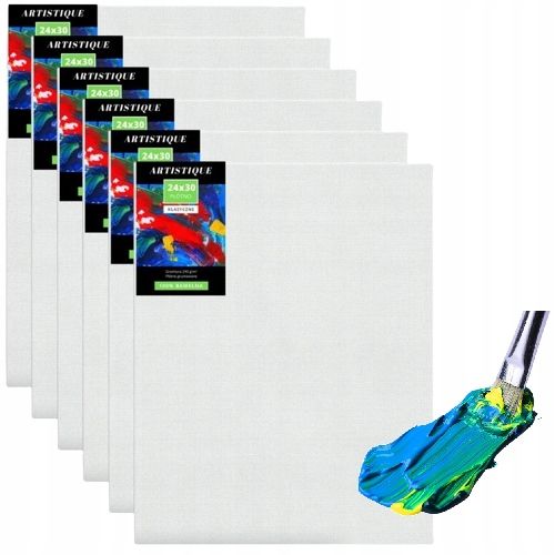 6x PŁÓTNO DO MALOWANIA PODOBRAZIE ZESTAW 24x30 CM na Arena.pl
