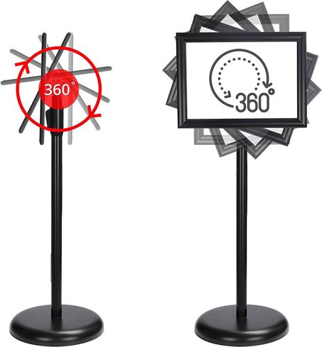 Czarny Regulowany Stojak Pulpit Z Oprawką A4 na Arena.pl