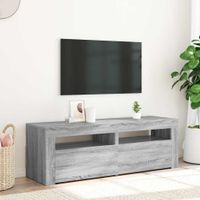 Szafka pod TV z LED, szary dąb sonoma, 120x35x40 cm