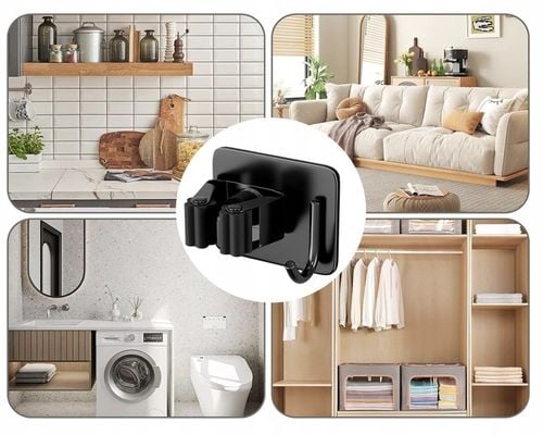 WIESZAK ścienny na Ręcznik Mop Miotła 4 SZTUKI Uchwyt do Łazienki i na Arena.pl