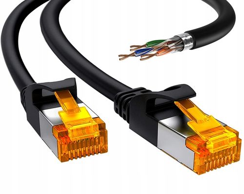 KABEL SIECIOWY INTERNETOWY LAN ETHERNET PATCHCORD RJ45 S/FTP 10Gb CAT6a 20M na Arena.pl
