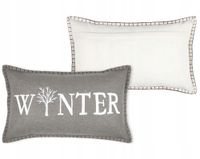 Poduszka dekoracyjna świąteczna jasiek LANDRY 30x50 cm napis winter BOHO