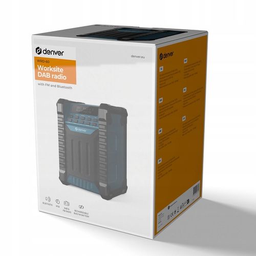 Radio BUDOWLANE FM DAB na budowę przenośne Bluetooth AKUMULATOR aux IP54 na Arena.pl