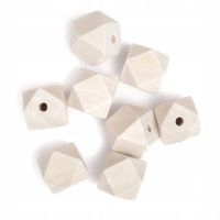 DREWNIANE KORALIKI GEOMETRYCZNE 20 MM 8 SZT.0305
