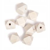 DREWNIANE KORALIKI GEOMETRYCZNE 20 MM 8 SZT.0305