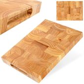 Deska Kauczukowa Kuchenna do Krojenia Serwowania Drewniana Gruba 35x25x3,3