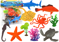 Zestaw Figurek Zwierząt Morskich 7 Sztuk Rośliny Wodne