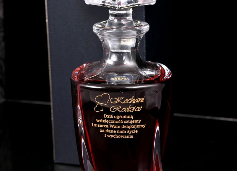 Karafka podziękowanie na urodziny ŚLUB 6kieliszków zdjęcie 3