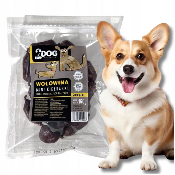 2Dog Mini Kiełbaski WOŁOWINA 160g zdjęcie 2