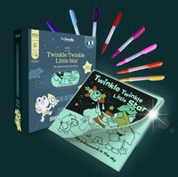 Książeczka Silikonowa Świecąca w Ciemności - Twinkle Twinkle Little Star