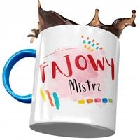 Kubek Błękitny Dla Mistrza Fajowy Mistrz Kubek Z Nadrukiem Ze Zdjęciem