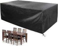 Pokrowiec ogrodowy na stół 74 x 132 x 213 cm czarny
