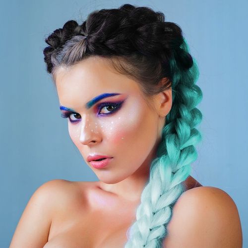 6X WŁOSY SYNTETYCZNE DO WARKOCZYKÓW OMBRE ZESTAW WŁOSÓW DOCZEPY 130CM na Arena.pl