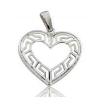 SREBRNY WISIOREK SERDUSZKO WZÓR GRECKI PRÓBA SREBRA 925