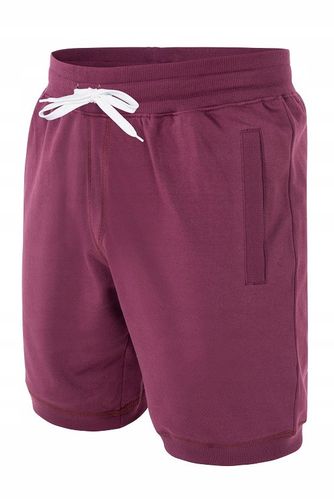 Spodenki męskie bordowe JAVIER Rozmiar - L na Arena.pl