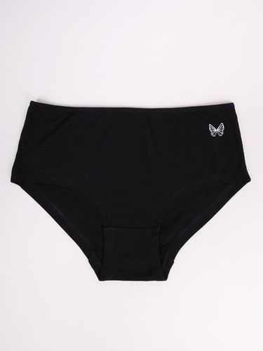 Figi damskie midi bawełniane motylki czarne 3PAK M YOCLUB na Arena.pl