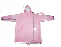 BLUZA Z KAPTUREM OVERSIZE CIEPŁA PREZENT CZARNA