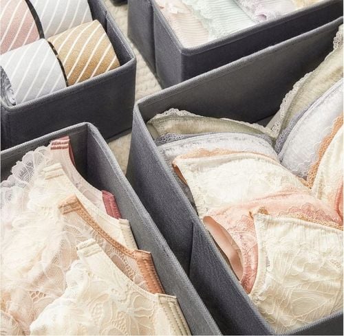 ORGANIZER NA BIELIZNĘ SKARPETKI DO SZUFLADY SZAFY ZESTAW POJEMNIK 6 na Arena.pl