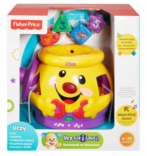 FISHER PRICE GARNUSZEK NA KLOCUSZEK SORTER zabawka interaktywna maluszka +6 na Arena.pl