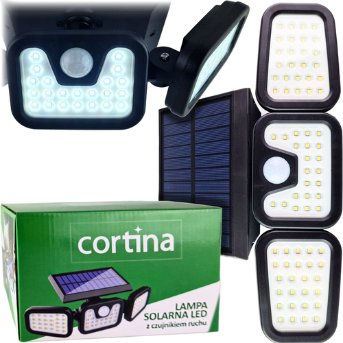 Lampka solarna LED COB czujnik ruchu zmierzchu na Arena.pl