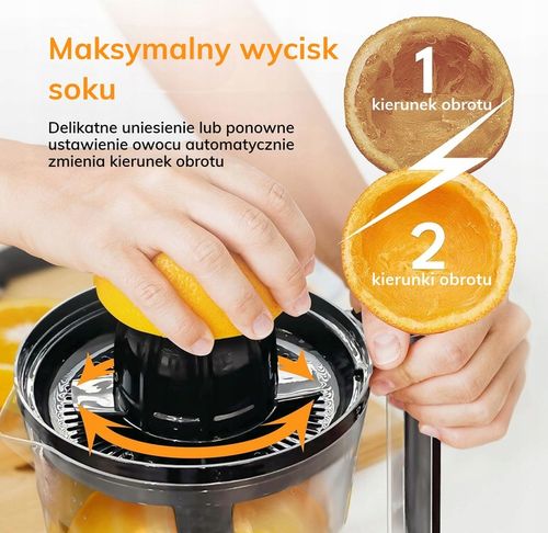 Elektryczna wyciskarka do cytrusów LEBENLANG 700ml 2 kierunki BPA-free na Arena.pl