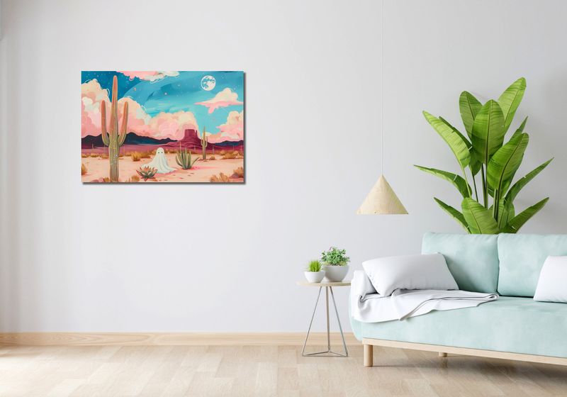 Obraz 90x60cm Duch Między Kaktusami zdjęcie 2