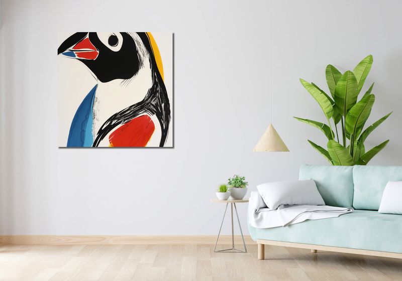 Obraz 90x90cm Portret Ptaka zdjęcie 2