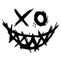 Naklejka STRASZNY SMILE na szybę BUS 10 cm