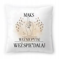 Poduszka Dla Maksa Na Urodziny Ze Zdjęciem Na Prezent Biała 40X40 Cm