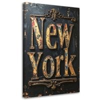 Obraz do salonu biura loftu, Napis Nowy Jork Typografia 20x30