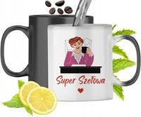Kubek Magiczny Dla Szefowej Zmieniający Kolor Z Nadrukiem Ze Zdjęciem