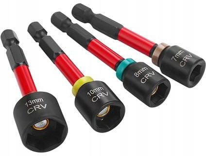 Zestaw nasadek magnetycznych do wkrętów walizka 4 sztuki UDAROWE na Arena.pl