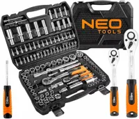 Klucze nasadowe NEO 108 el. 1/4" 1/2" Walizka | Zestaw Narzędzi NEO