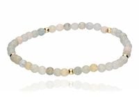 SREBRNA BRANSOLETKA ŻYŁCE NATURALNY MORGANIT WEWNĘTRZNY SPOKÓJ KULECZKI