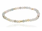 SREBRNA BRANSOLETKA ŻYŁCE NATURALNY MORGANIT WEWNĘTRZNY SPOKÓJ KULECZKI