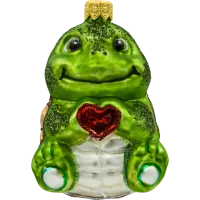 Bombka choinkowa szklana: Żółw z serduszkiem